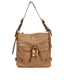Paddington Shoulder Bag, Leather, Beige, 06-03-53, 2*